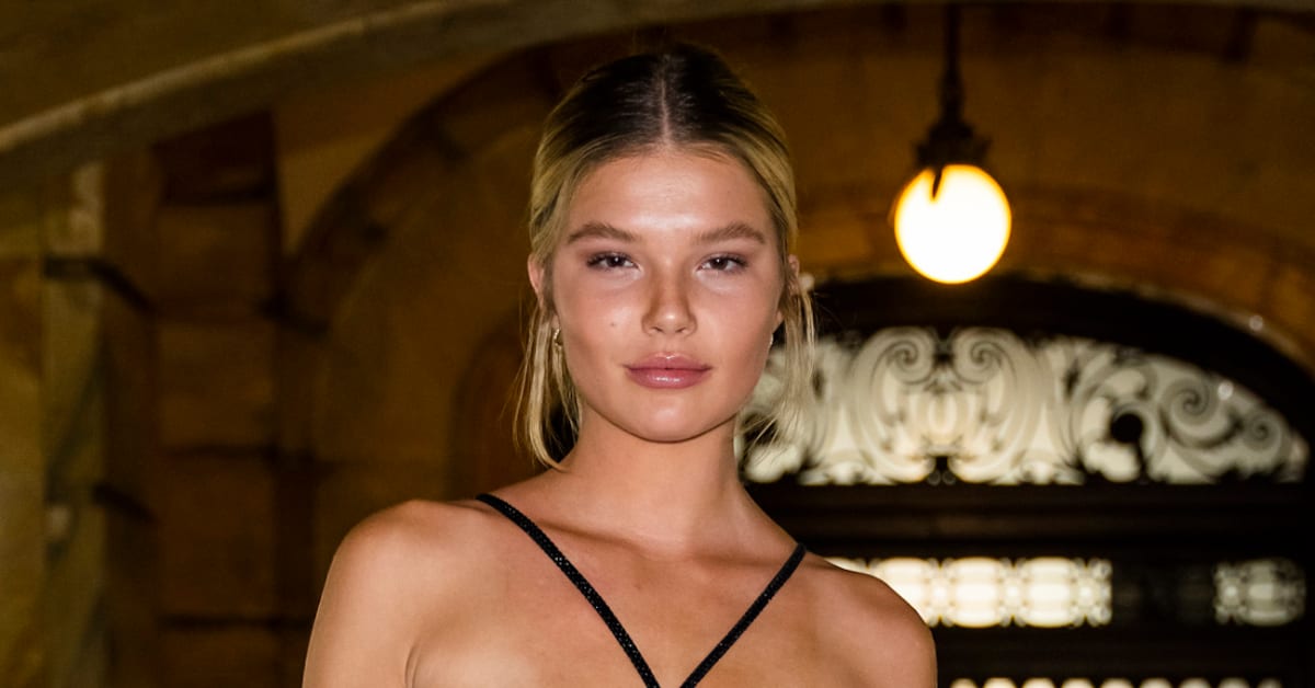 Ellie Thumann Dons Summer Whites Chic Eyelet Bikini For Sunrise By The Water Swimsuit SI