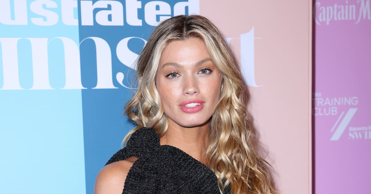 Si Swim Model Maggie Rawlins Sports A Golden Stringy Bikini For An