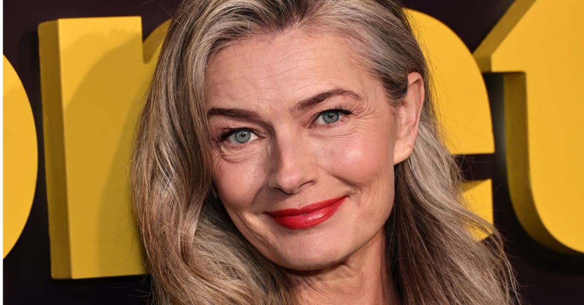 Paulina Porizkova Dons String Bikini Lounges Poolside With Adorable
