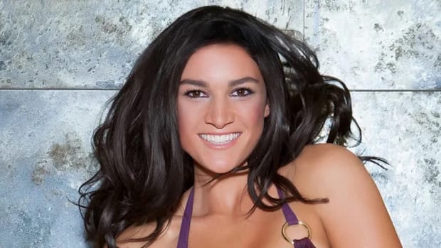 Michelle Jenneke was photographed by James Macari in Las Vegas.