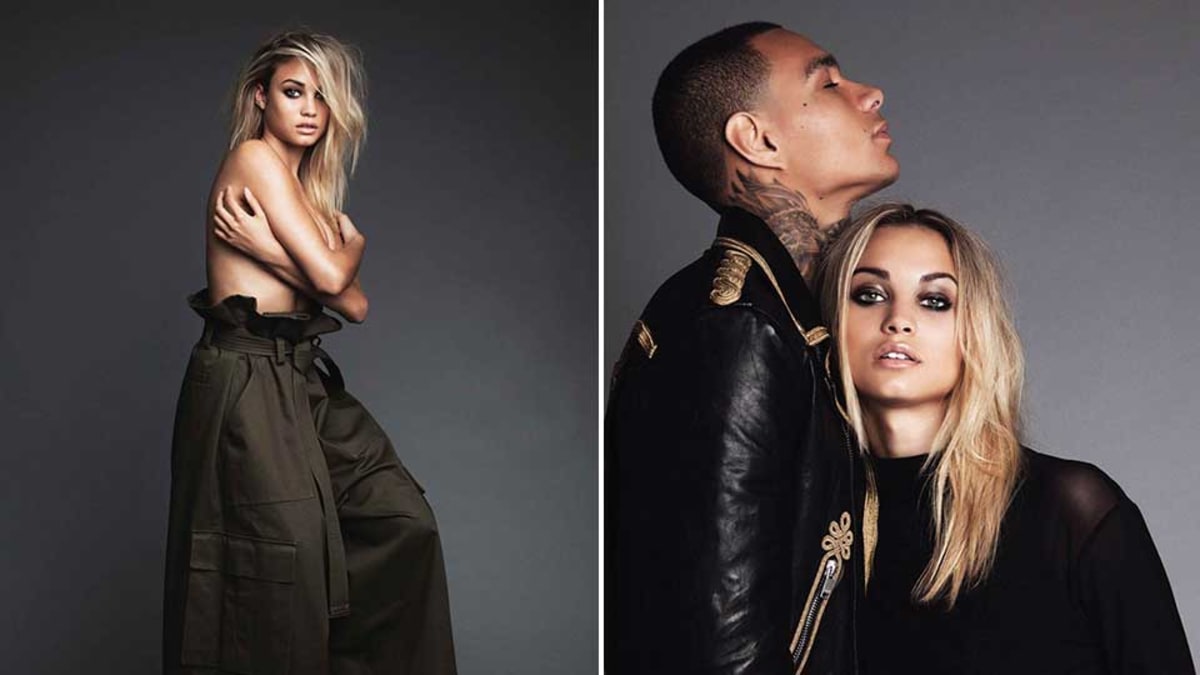 Rookie Rose Bertram poses topless with Gregory van der Wiel for Life After  Football - Swimsuit