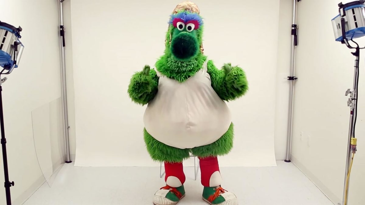 Phillie Phanatic auditions for the SI Swimsuit Issue - Sports