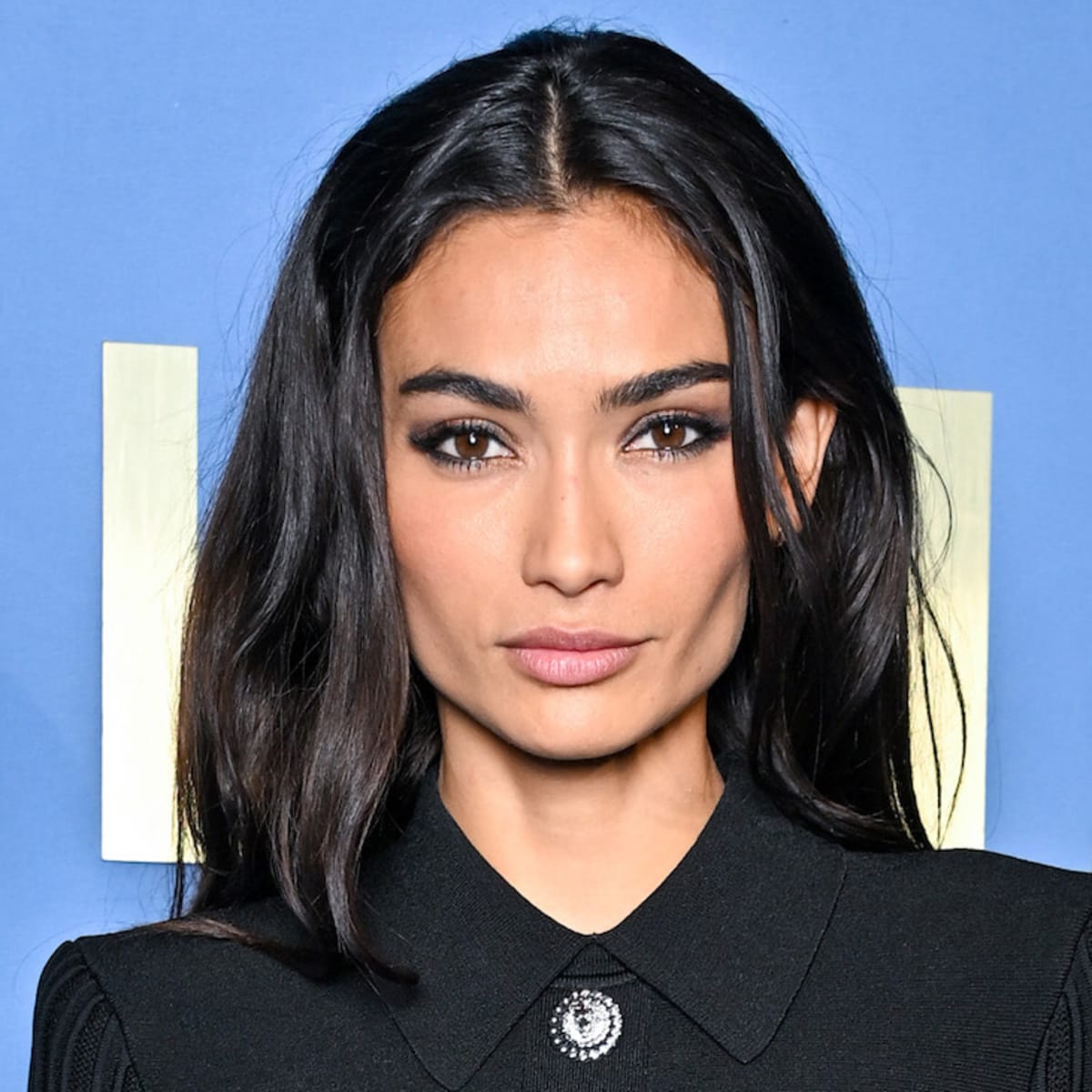 Model Kelly Gale shows off her impossibly thin legs in a skimpy bikini top  and denim shorts