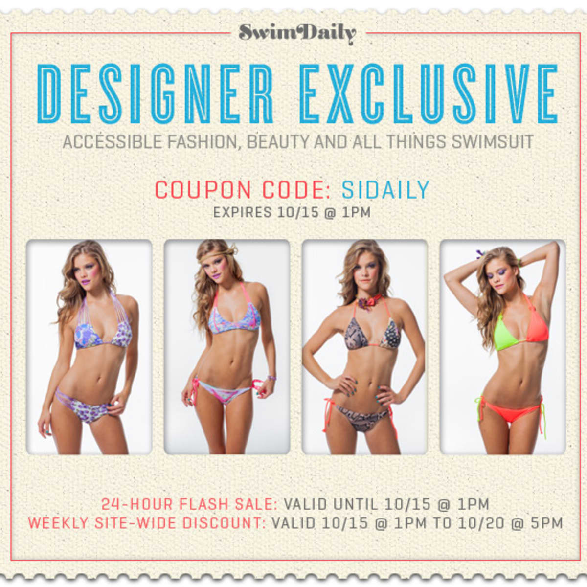 Designer sales swim sale