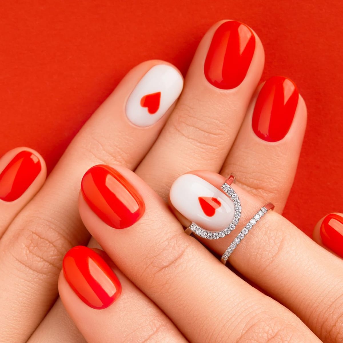 Valentines day hot sale nail art