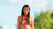 Chrissy Teigen Bahamas Body Paint