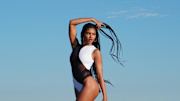 Exclusive behind the scenes of Danielle Herrington in Hollywood, FL wearing a LaQuan Smith.