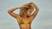 Jasmine Sanders was photographed by Yu Tsai in Tampa, FL wearing Asherah Swim.