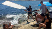 Ben Watts shooting Behind the Scenes in Malta, 2016 for SI Swimsuit.
