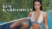 Kim Kardashian was photographed by Greg Swales in the Dominican Republic. Swimsuit by SKIMS. Sunglasses by Balenciaga.