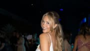 Camille Kostek at Night Two of the SI Swimsuit 2022 launch