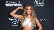 Katie Austin attends the launch of the 2022 Issue and Debut of Pay With Change with Sports Illustrated Swimsuit at Hard Rock Hotel New York on May 19, 2022 in New York City.