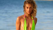 Jasmine Sanders was photographed by James Macari in Costa Rica. Swimsuit by Andi Bagus.