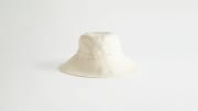 white bucket hat