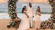 Lais Riberio and Joakim Noah at their wedding ceremony. 