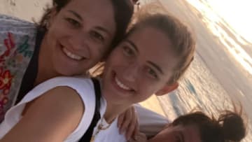 Margot Zamet (center) along with Hillary Drezner (left) & Joanna Giunta (right) in Turks & Caicos.