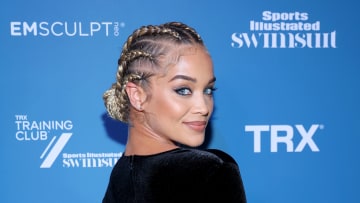 Jasmine Sanders attends the Sports Illustrated Swimsuit celebration of the launch of the 2021 Issue at Seminole Hard Rock Hotel & Casino on July 23, 2021 in Hollywood, Florida.