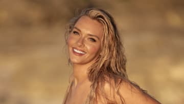 Camille Kostek was photographed by Derek Kettela in St. Croix.