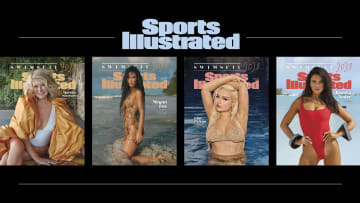 Your 2023 SI Swimsuit Issue cover models: Martha Stewart, Megan Fox, Kim Petras and Brooks Nader.