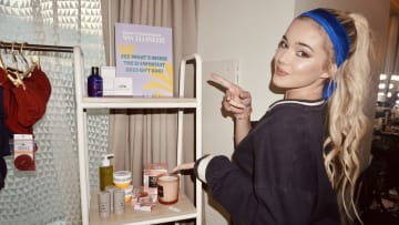 Olivia Dunne in the SI Swimsuit gifting suite.