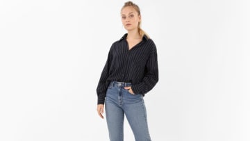 Striped button down shirt olivia ponton