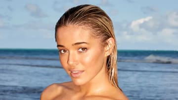 Olivia Dunne was photographed by Ben Watts in Puerto Rico. Swimsuit by È TIJEN.