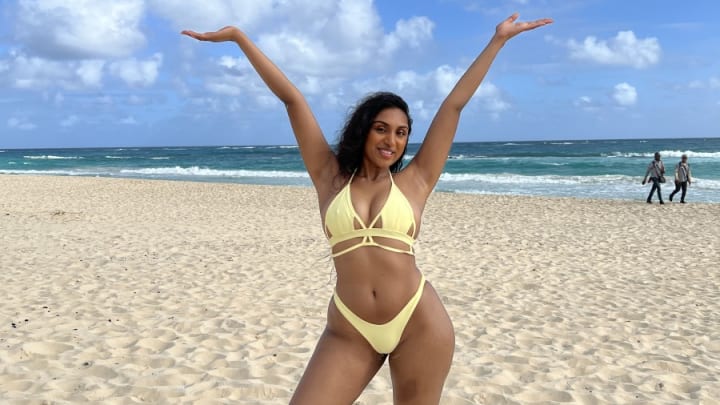 Behind the scenes with Manju on set in the Dominican Republic. Behind the scenes with Manju on set in the Dominican Republic.