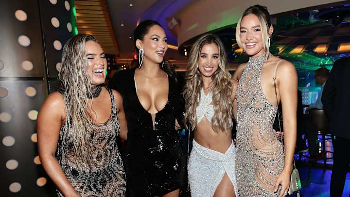 Natalie Mariduena, Christen Harper, Katie Austin and Olivia Ponton