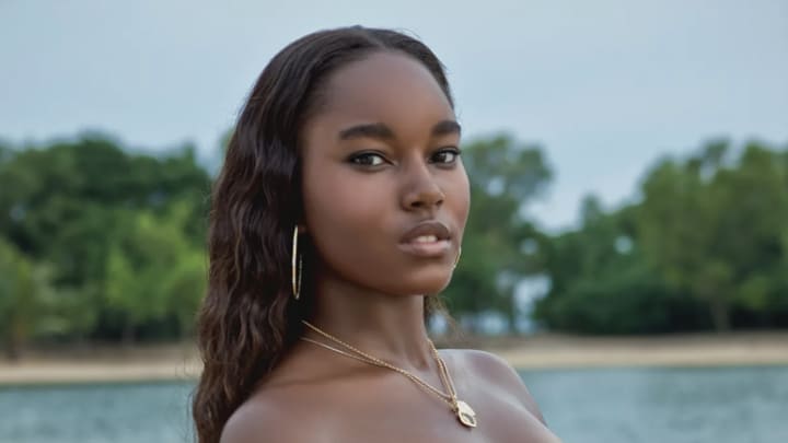 Damaris Lewis was photographed by Steve Erle in Sentosa Island, Singapore.