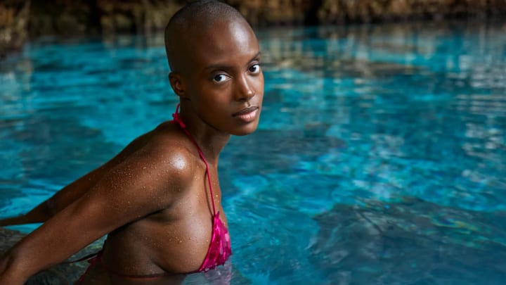 Madisin Rian was photographed by James Macari in the Dominican Republic. 