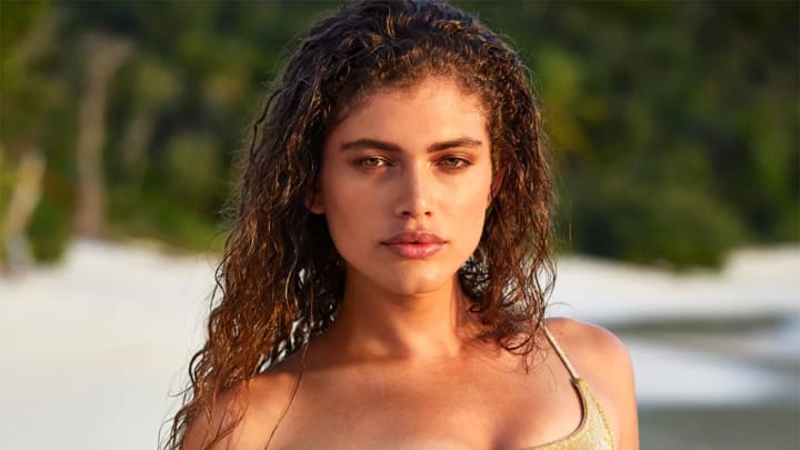Valentina Sampaio was photographed by Josie Clough in Scrub Island, British Virgin Islands.