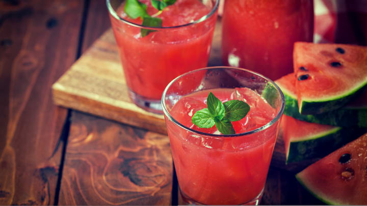 Watermelon Mint Cocktail.