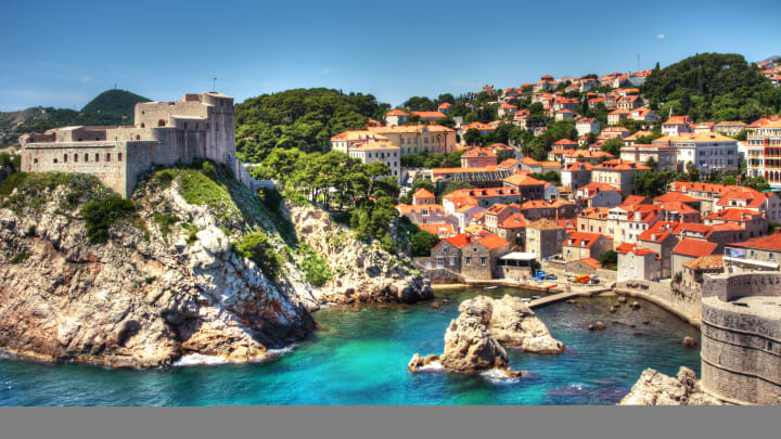 Old Fortress in Dubrovnik Harbor Old Fortress in Dubrovnik Harbor