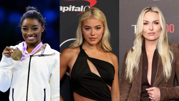Simone Biles, Olivia Dunne and Lindsey Vonn