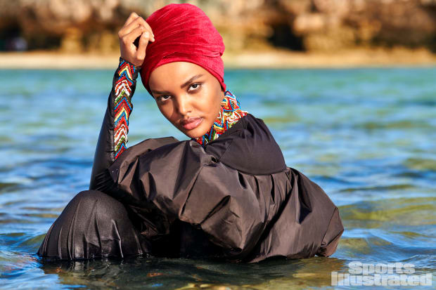 Halima Aden is the first Muslim model to wear a hijab in SI