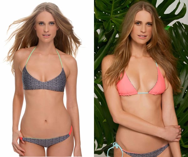 Julie Henderson shows off her swimwear line.