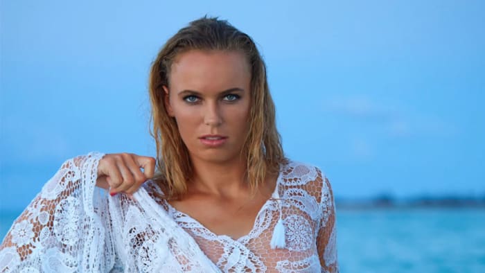 Caroline Wozniacki was photographed by Emmanuelle Hauguel in Turks and Caicos.