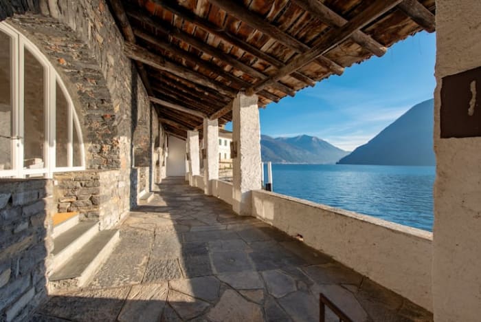 Called Filanda, the four-bedroom property is located on the lake in the old town of Brienno.