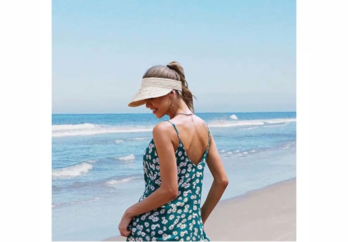 straw visor hat