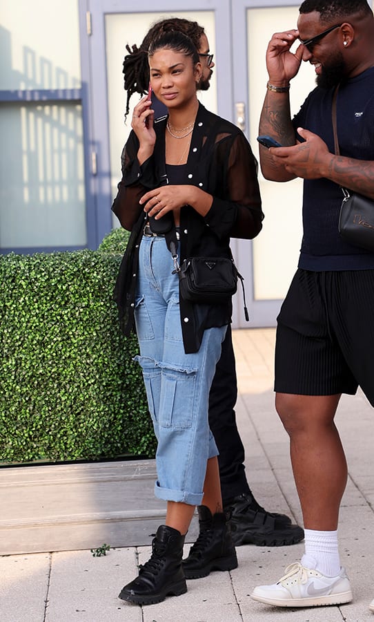 Chanel Iman attends Day 7 of the US Open 2022, 4th Grand Slam of the season, at the USTA Billie Jean King National Tennis Center on September 4, 2022 in Queens, New York City. 