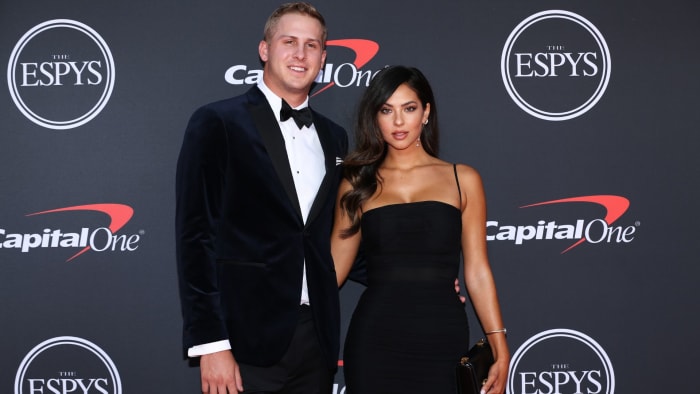 Jared Goff and Christen Harper attend The 2019 ESPYs at Microsoft Theater on July 10, 2019 in Los Angeles, California. 