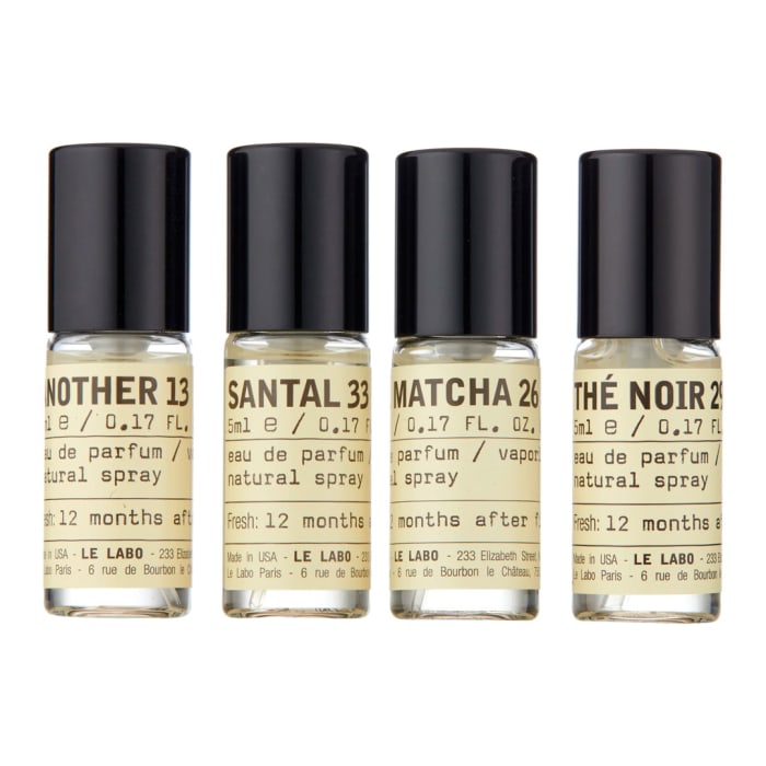 One of the best perfume gift sets for women who love all things beauty, the Le Labo Eau de Parfum Discovery Set available now at Nordstrom