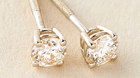 One of The Best Jewelry Gifts for the 2023 Holiday Season Earring Edition, the Peace Jewelers 14K Gold Choice of Carat Weight Cultured Diamond Stud Earrings available now at Peace Jewelers