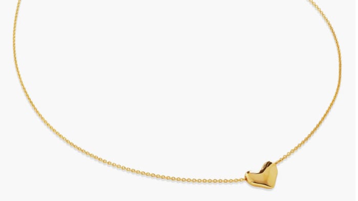 One of The Best Jewelry Gifts for the 2023 Holiday Season Necklace Edition, the Monica Vinader Heart Pendant Necklace available now at Nordstrom