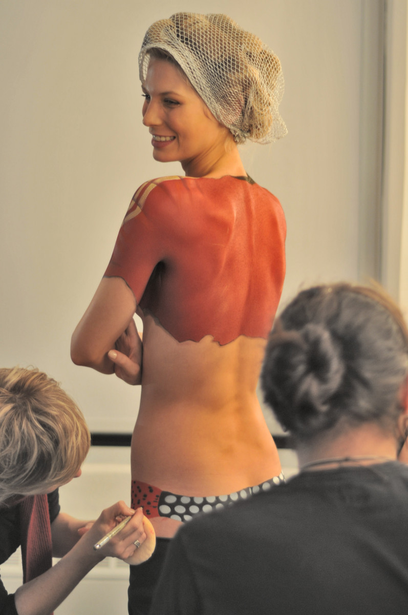 Sarah Brandner in body paint, SI Swimsuit 2010