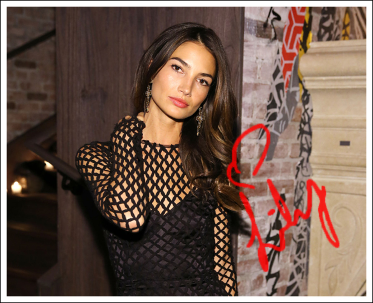 Lily Aldridge at the Victoria's Secret Fashion Show after party, November 2013 :: Getty Images for Victoria's Secret