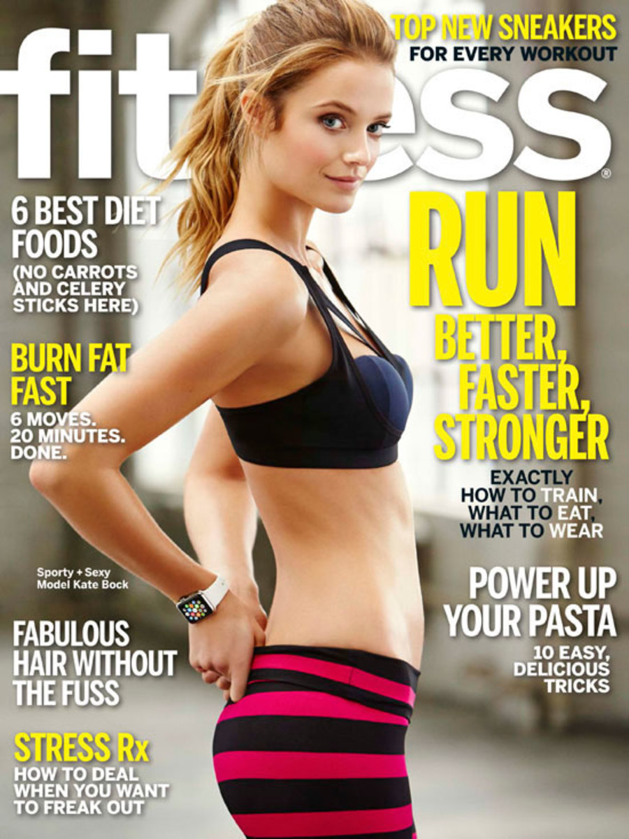 Kate Bock is sporty and sexy on the cover of Fitness Magazine