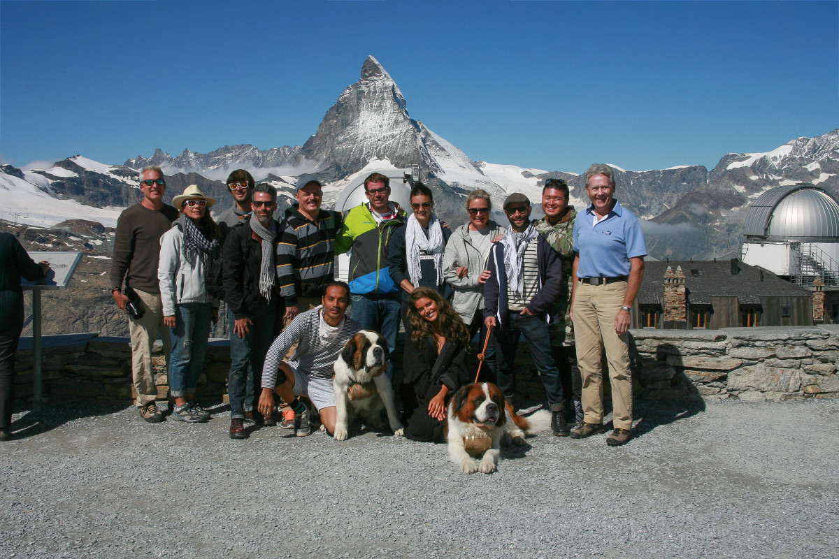 The SI Swimsuit crew in Switzerland.