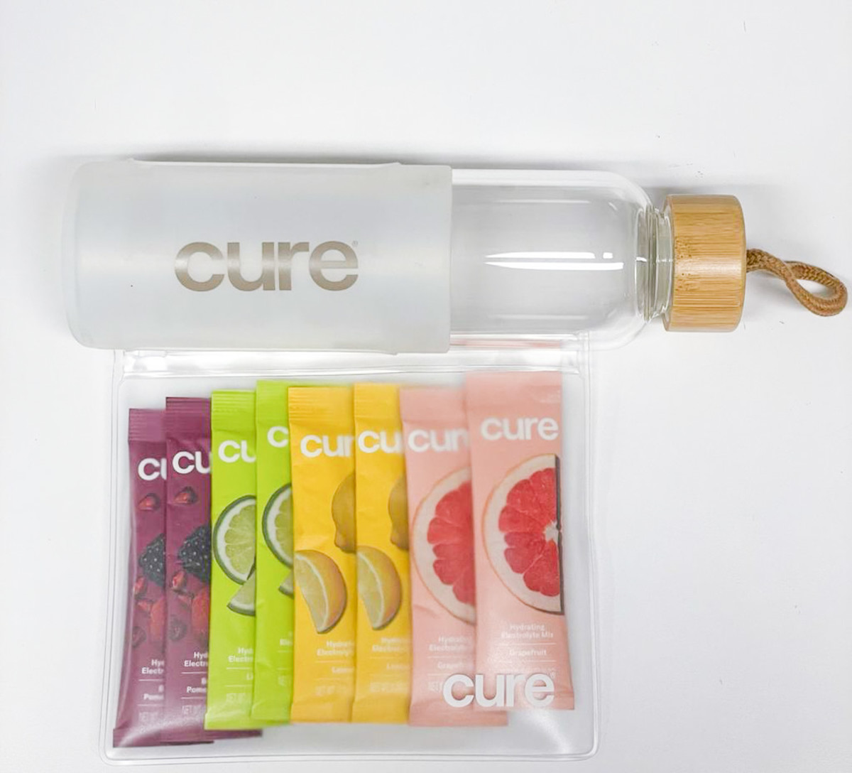 Shop products by Cure: Hydrating Electrolyte Mix ($17.99)