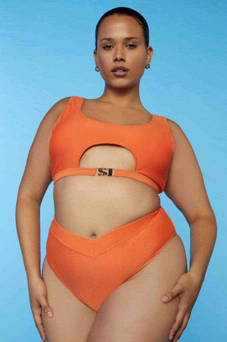 Shop swimsuits by Forever 21: Plus Size Sports Illustrated Bikini Bottoms ($9.99)